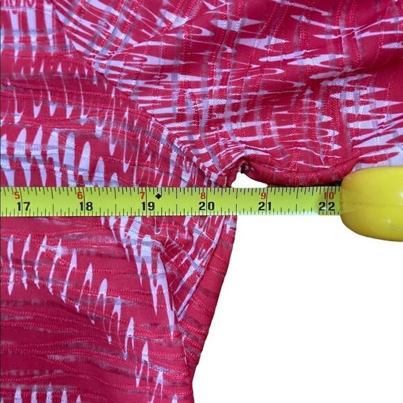 Erin London Red And White Button-Up Shirt With Sleeve Ties, Size M - Picture 4 of 5